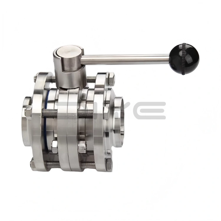 सॅनिटरी 3-पीस बटरफ्लाय वाल्व