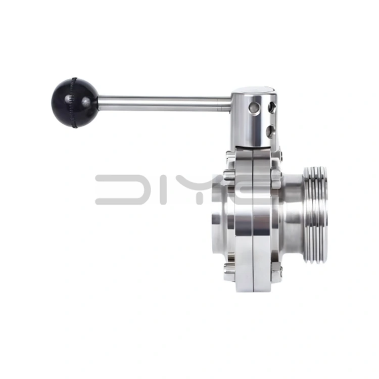 सॅनिटरी वेल्ड थ्रेडेड बटरफ्लाय वाल्व